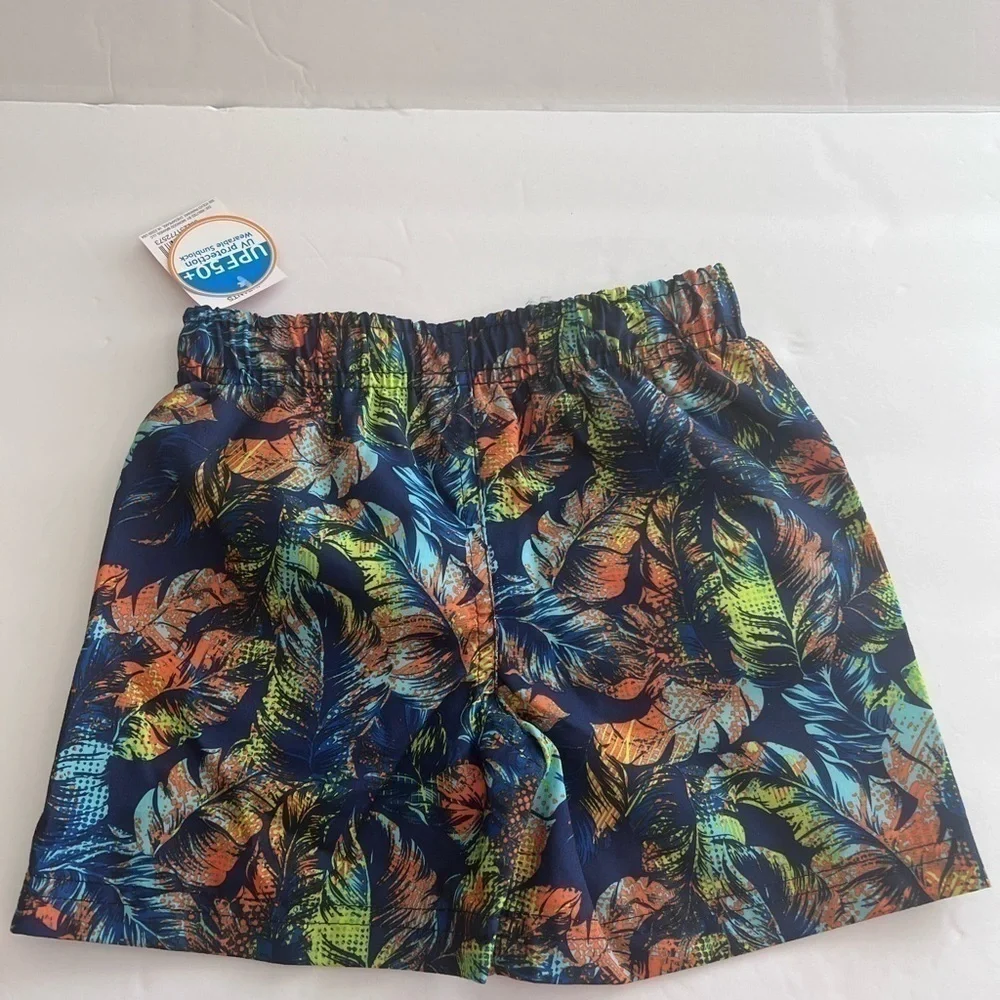 Baby Boy’s shorts blue palm Swim Trunk size 12M